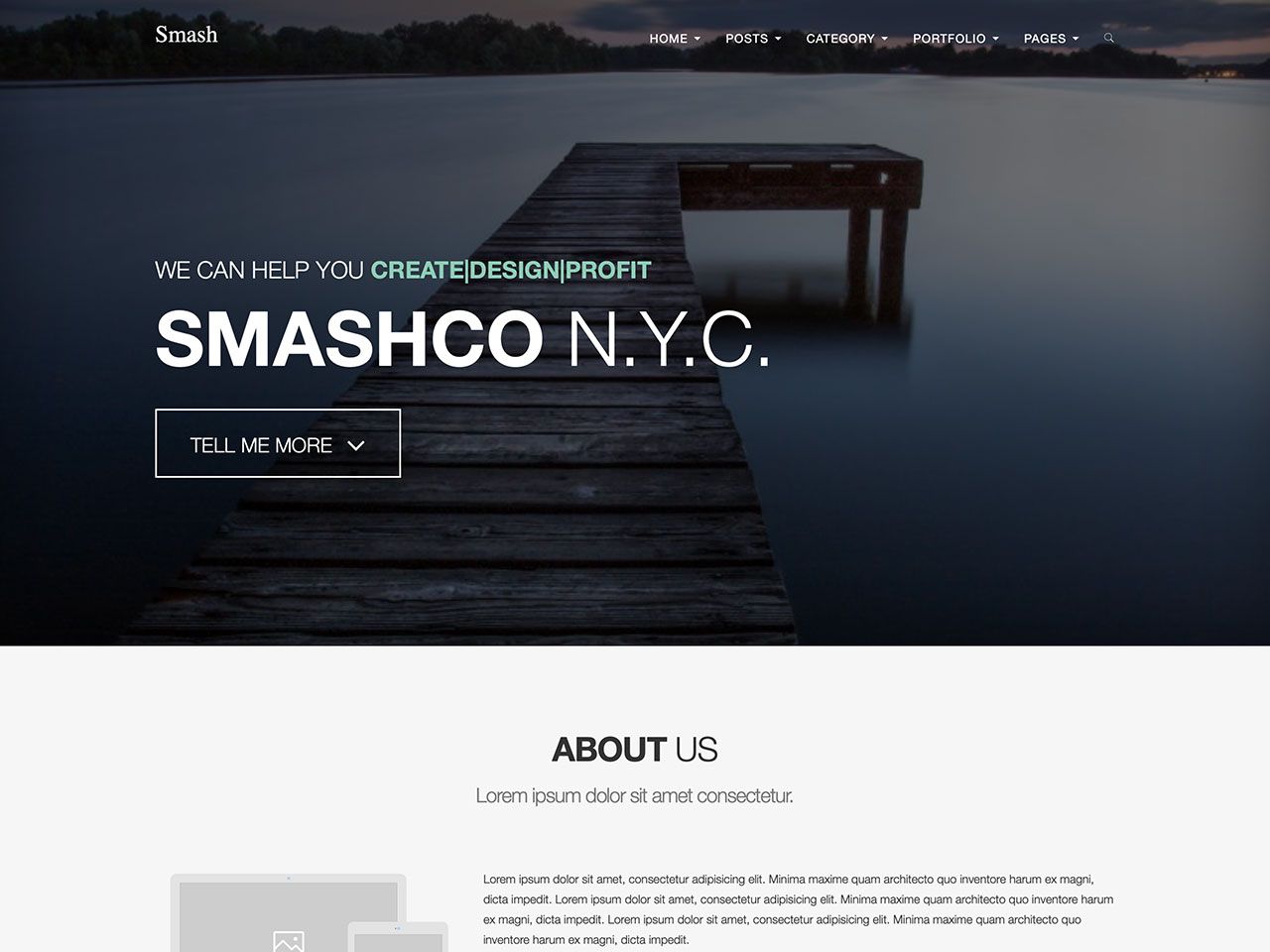 Smash-用于创业、设计公司或者作品展示