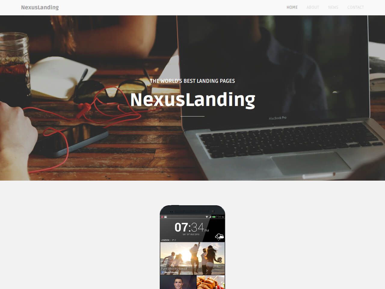 NexusLanding-目标网页模板