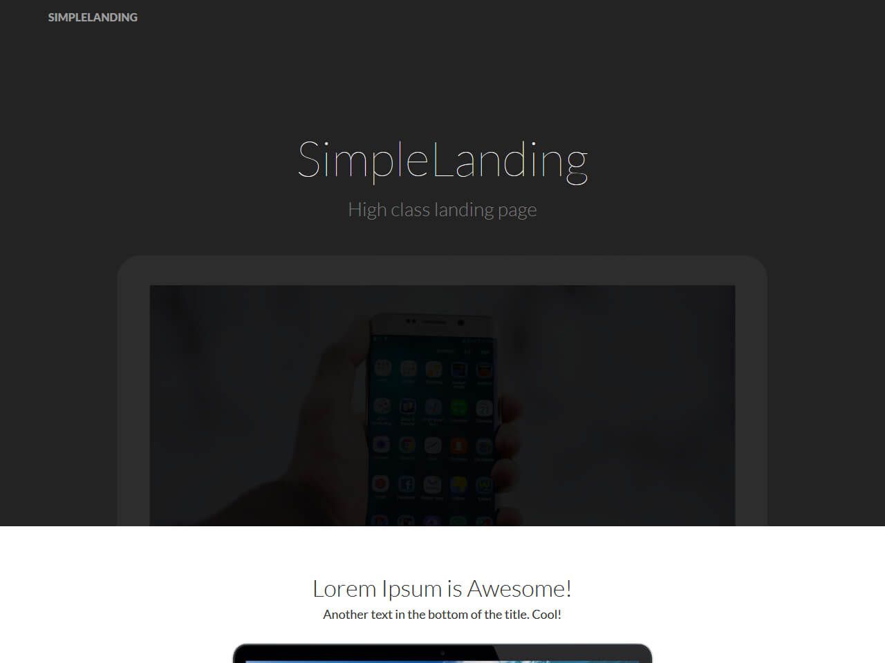 SimpleLanding-登陆页面