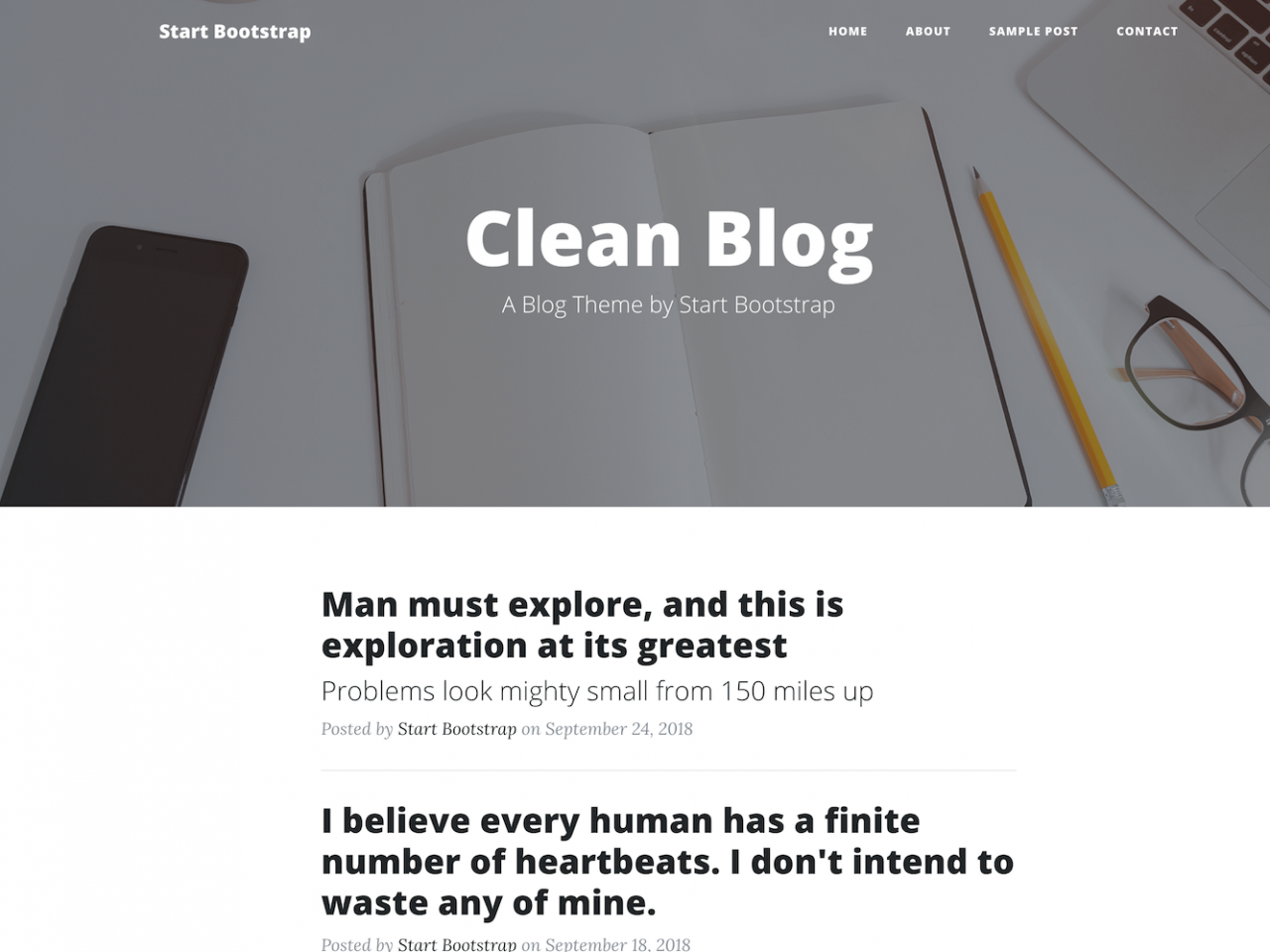 Clean blog-博客模板