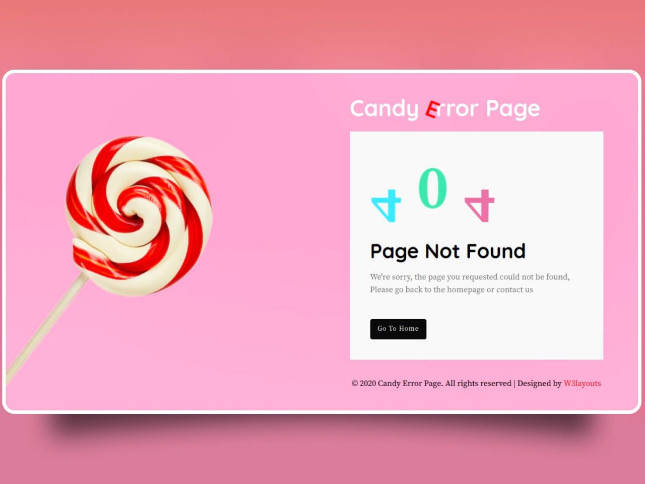 Candy Error Page-404错误页面模板