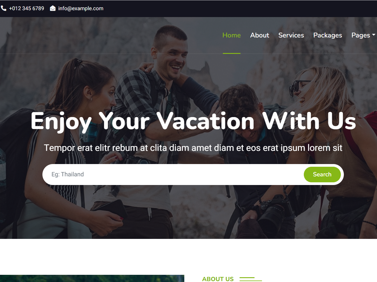 旅游免费网站模板