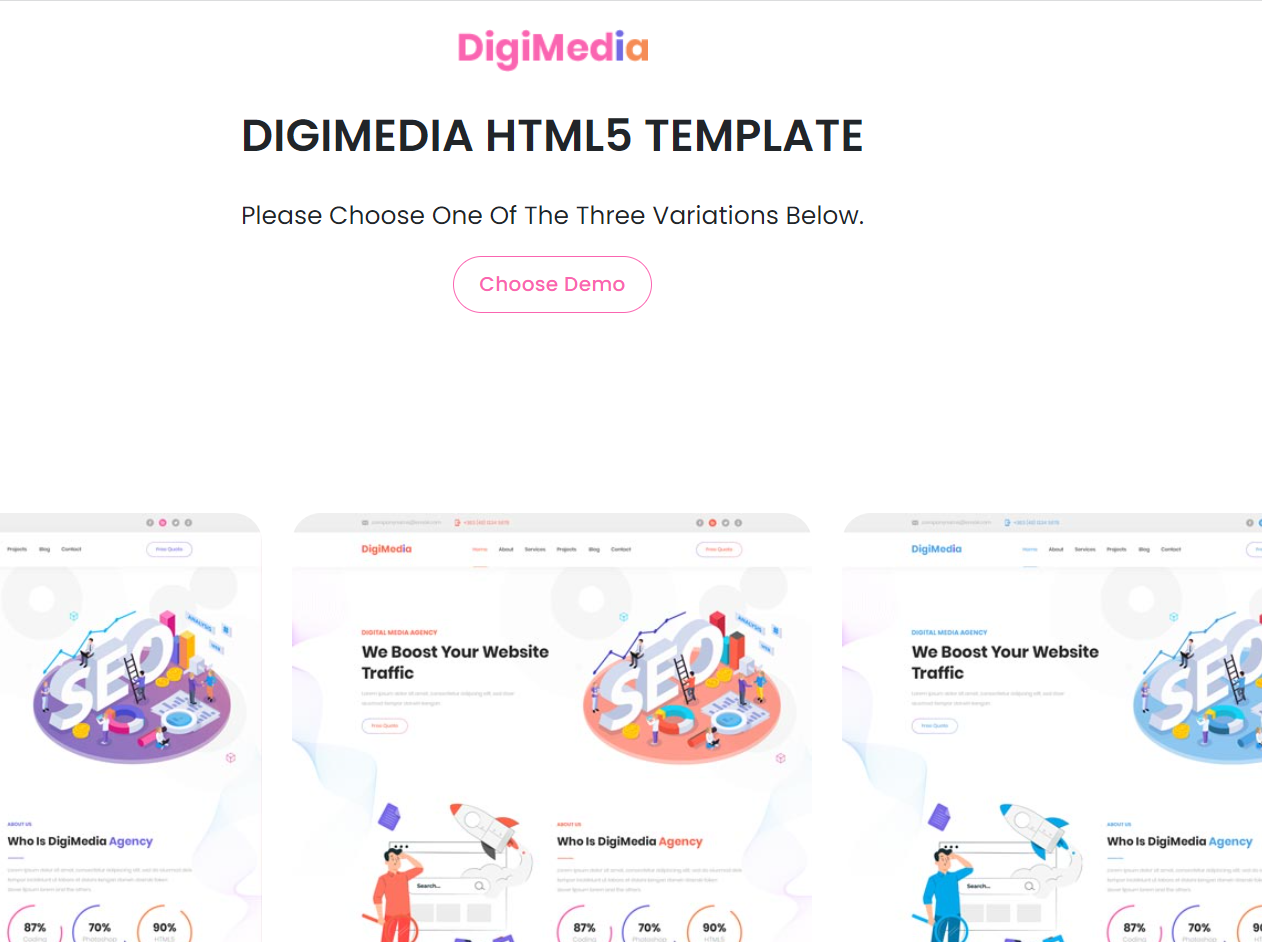 Digimedia SEO网站模板