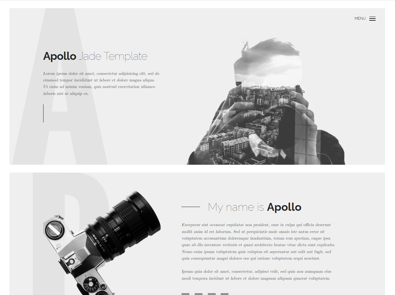 Apollo 摄影博客网页模板