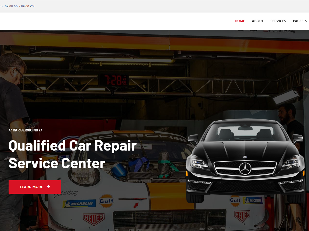 CarServ汽车服务—免费网站模板
