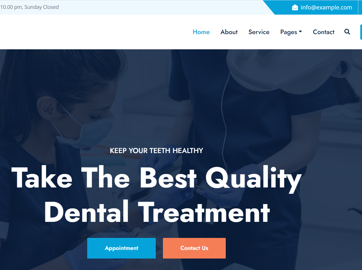 DentCare 牙科医疗网站模板