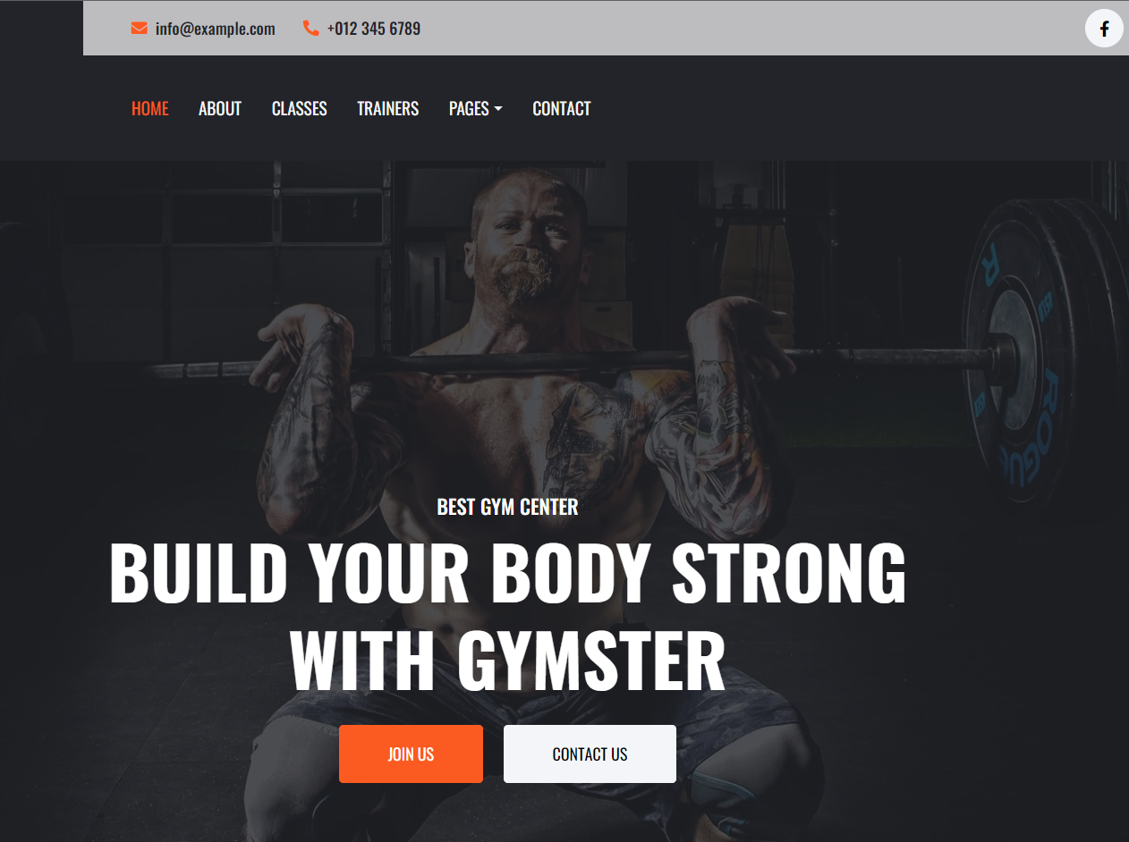 GYMSTER 健身房网站模板