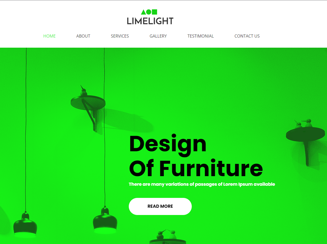 Limelight 家具设计网站模板