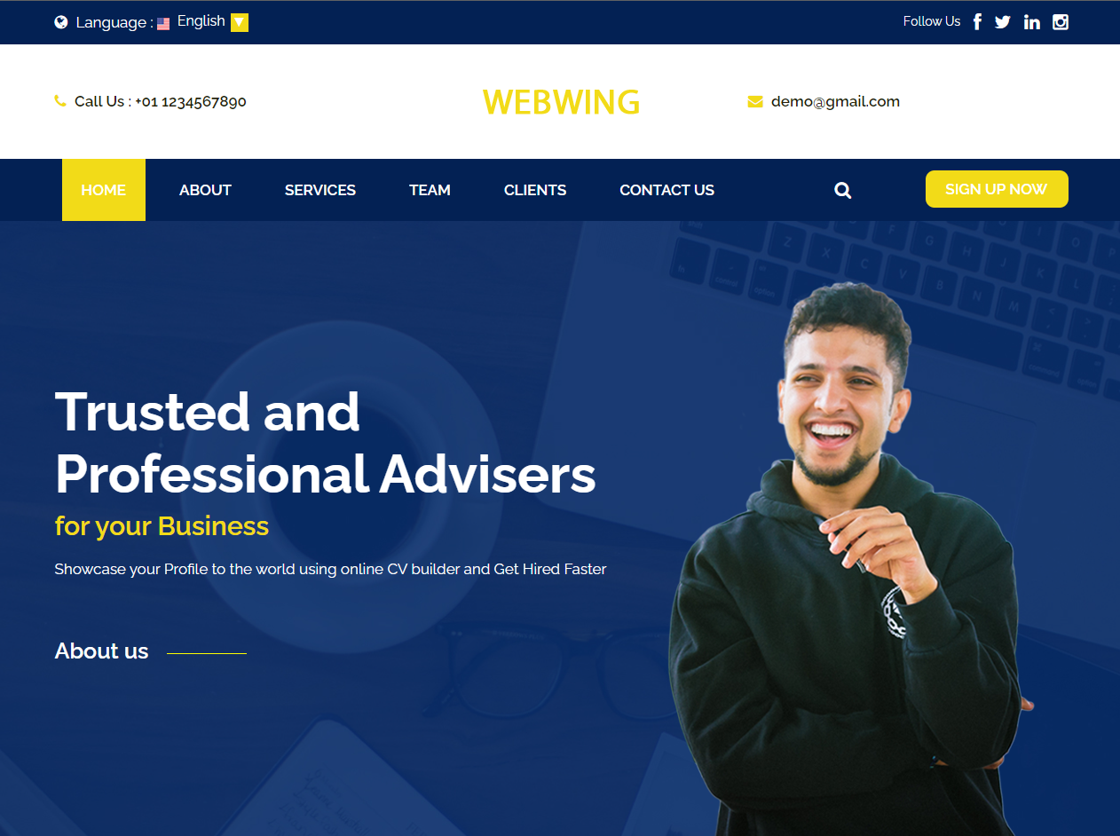 Webwing 咨询公司网站模板