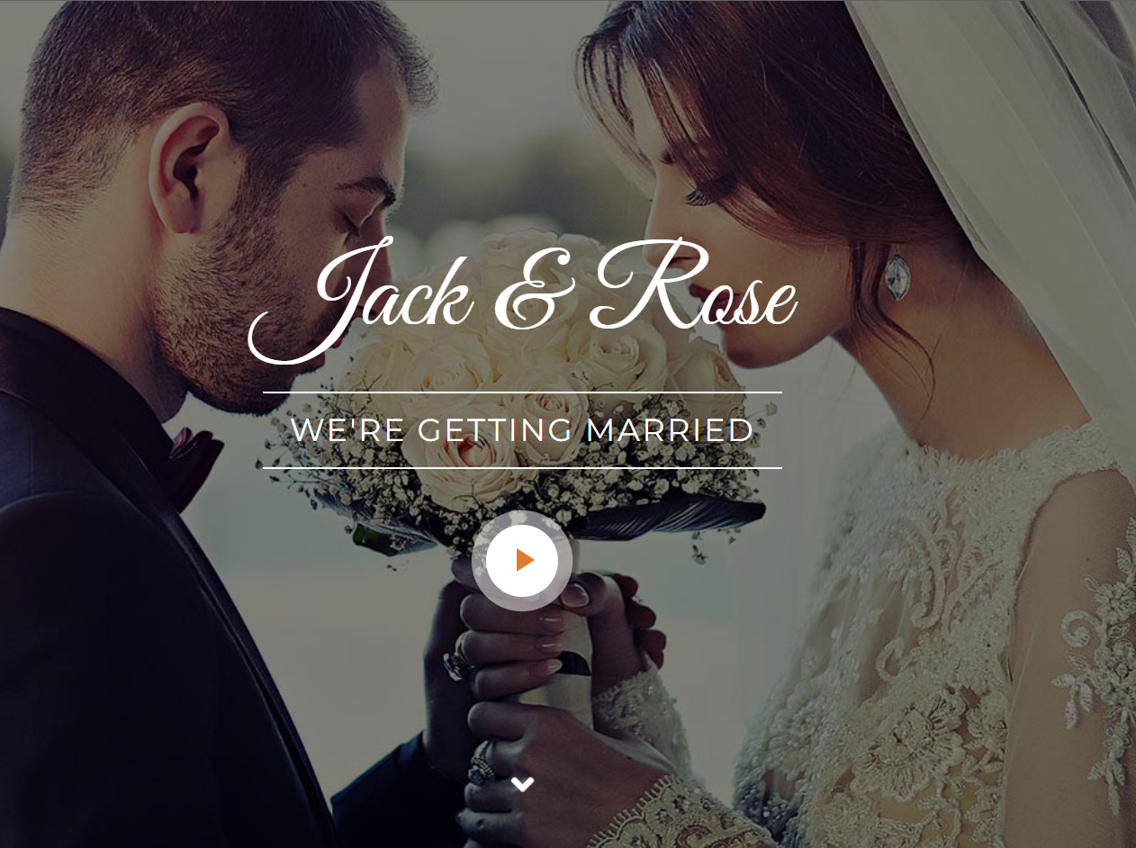 Jack & Rose 婚礼展示页面模板