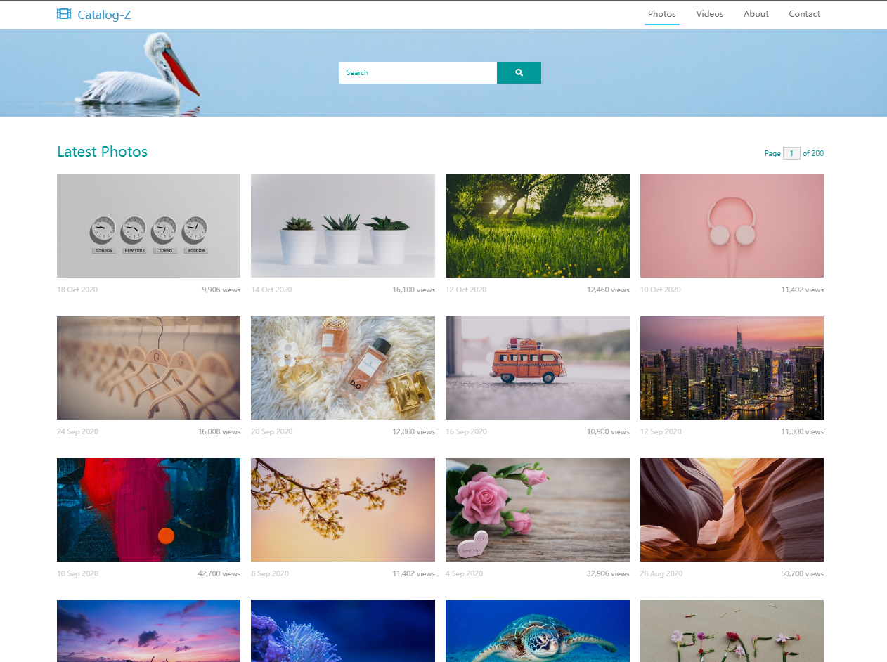 Catalog-Z 摄影作品网站模板