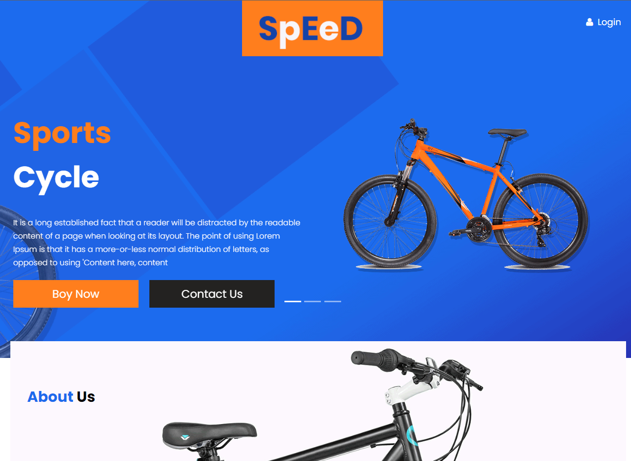 Speed 运动自行车电商网站模板