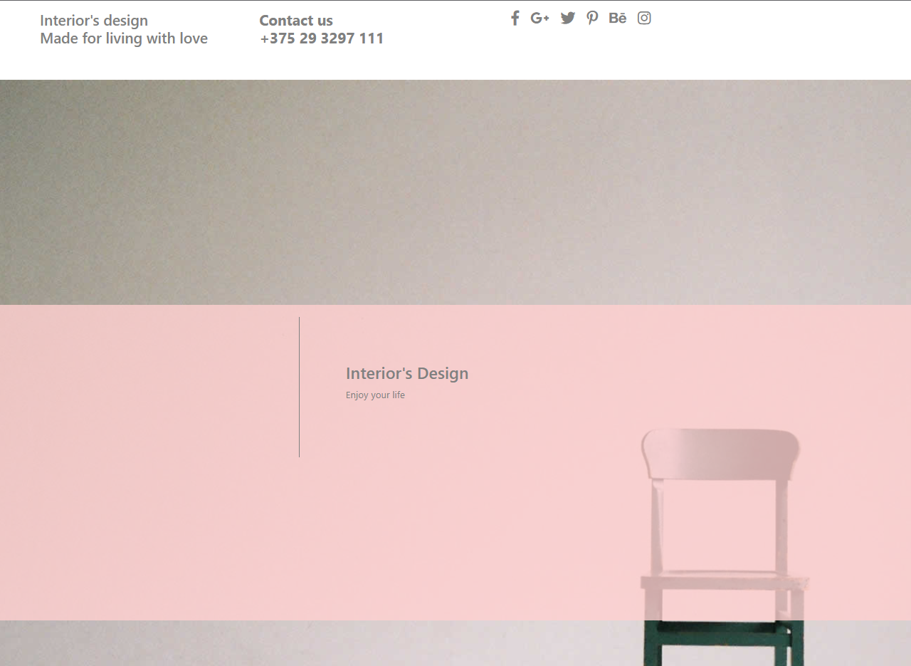 Interior Design 室内设计工作室免费网站模板